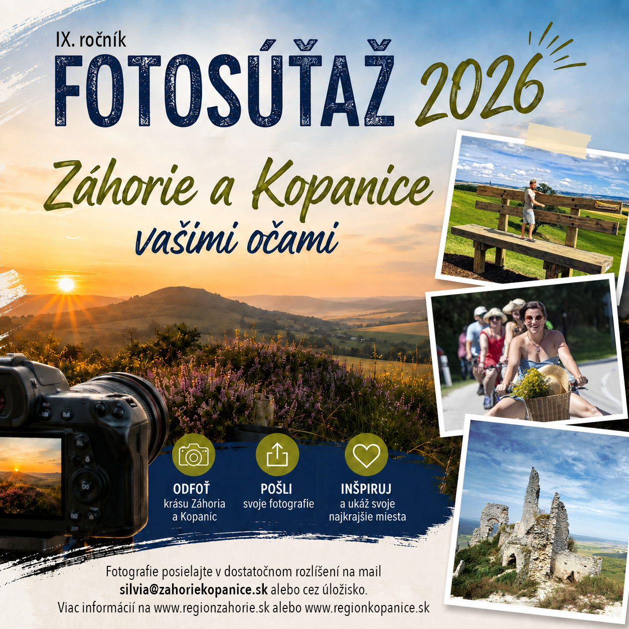 Vyhlasujeme IX. ročník fotosúťaže „Záhorie a Kopanice vašimi očami“